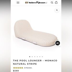 The Pool Lounger - Monaco Natural Stripe - Business & Pleasure